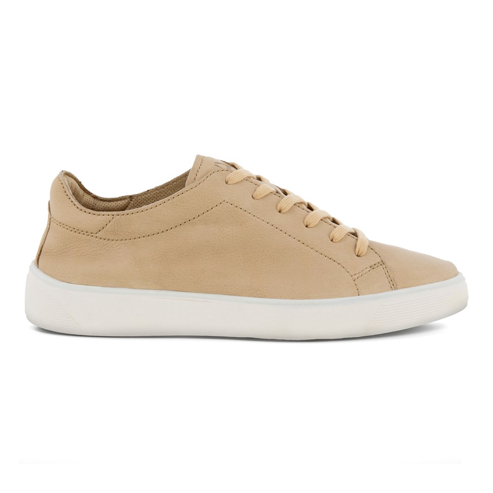 ECCO Mens Sneakers Beige - Street Tray Laced - TZD-084617